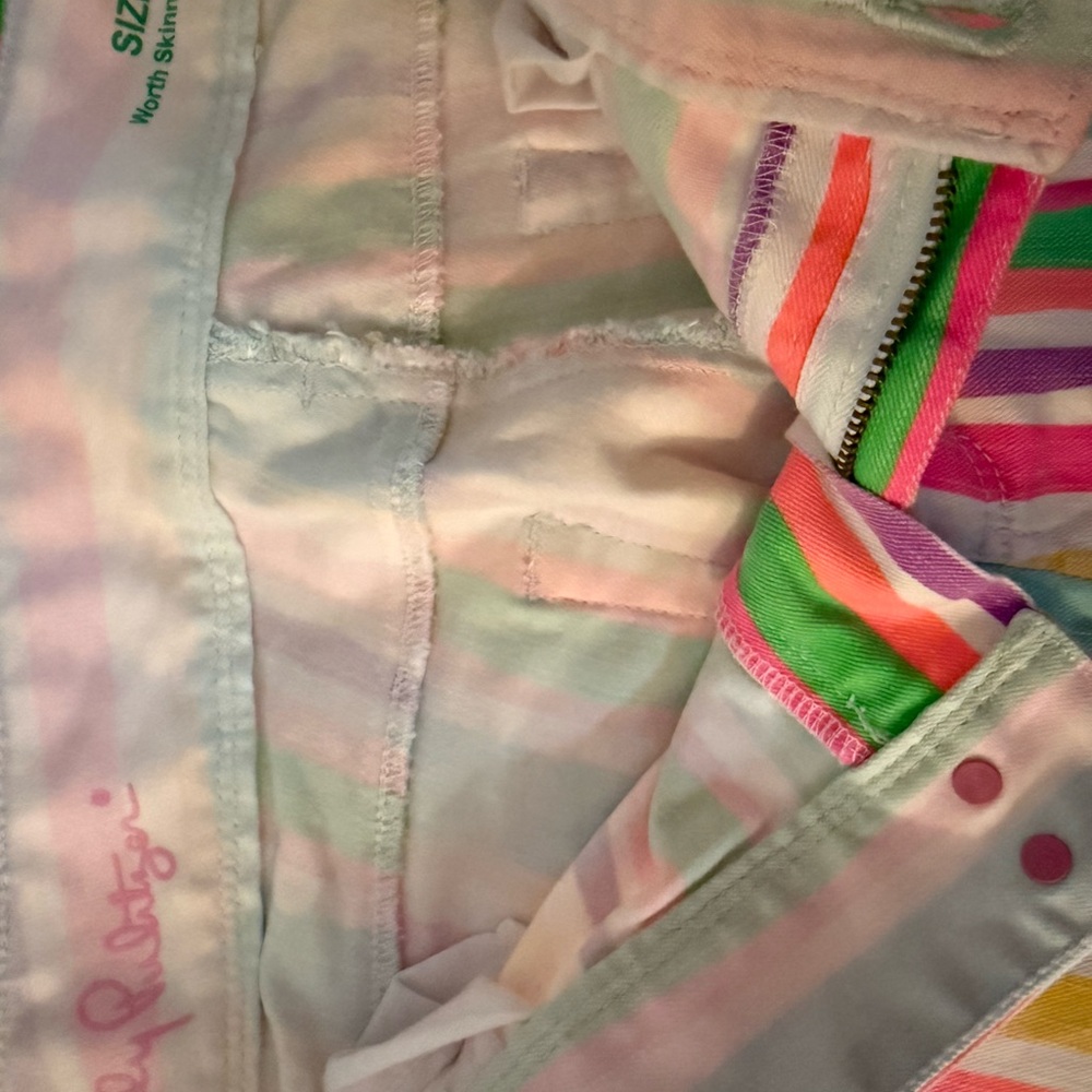 Lilly Pulitzer Worth Skinny Mini Zip Size 12 - Picture 4 of 5